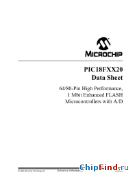 Datasheet PIC18F8720 manufacturer Microchip